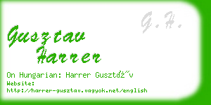 gusztav harrer business card